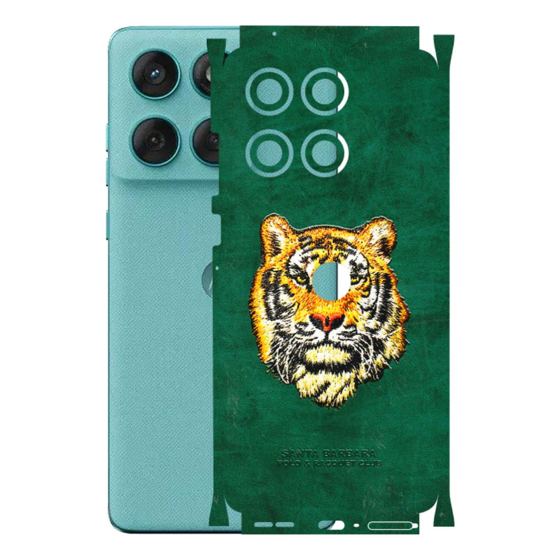 Motorola Phone Skins (All Models) - Leather Feel Tiger - 3D Embossed Finish (L-111) Motorola Edge 60 Fusion (5G)