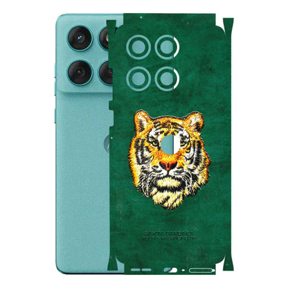 Motorola Phone Skins (All Models) - Leather Feel Tiger - 3D Embossed Finish (L-111) Motorola Edge 60 Fusion (5G)