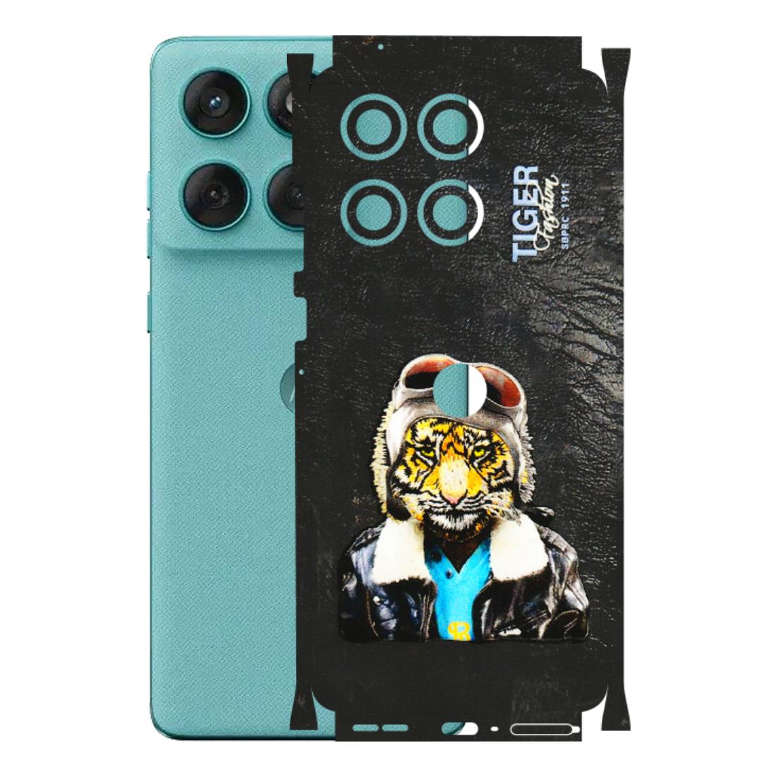 Motorola Phone Skins (All Models) - Rider Tiger - 3D Embossed Finish (L-113) Motorola Edge 60 Fusion (5G)