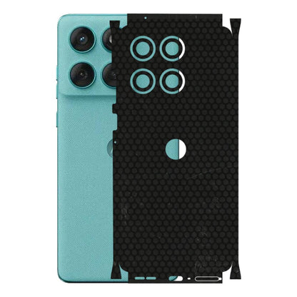 Motorola Phone Skins (All Models) - Black honeycomb - 3D Embossed Finish (L-114) Motorola Edge 60 Fusion (5G)