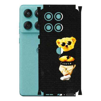 Motorola Phone Skins (All Models) - Classy Teddy Bear - 3D Embossed Finish (L-116) Motorola Edge 60 Fusion (5G)