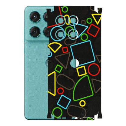 Motorola Phone Skins (All Models) - Black Shapes - 3D Embossed Finish (L-131) Motorola Edge 60 Fusion (5G)