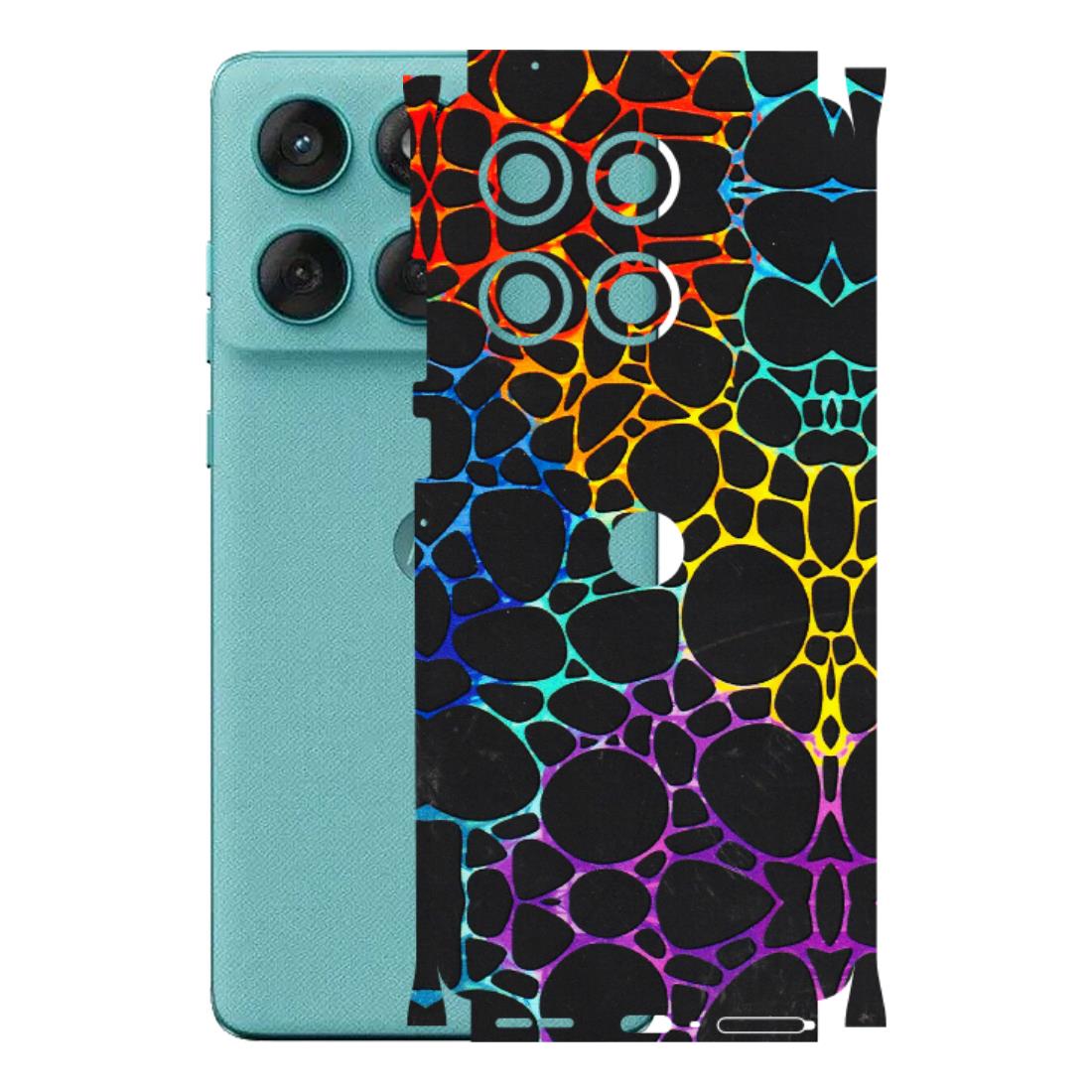 Motorola Phone Skins (All Models) - Abstract Art MultiColour - 3D Embossed Finish (L-133) Motorola Edge 60 Fusion (5G)