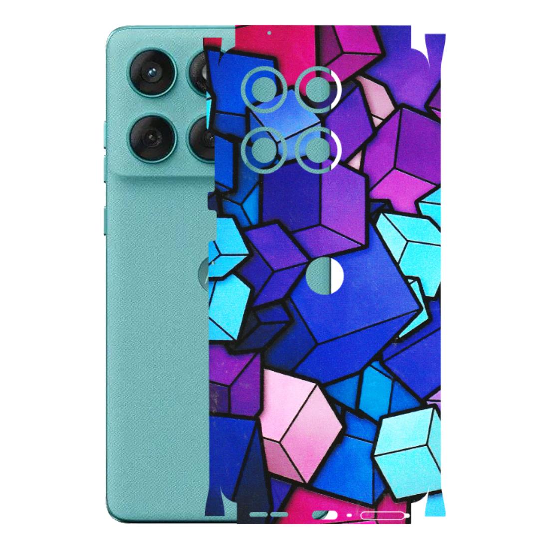 Motorola Phone Skins (All Models) - Cube Doodle - 3D Embossed Finish (L-141) Motorola Edge 60 Fusion (5G)