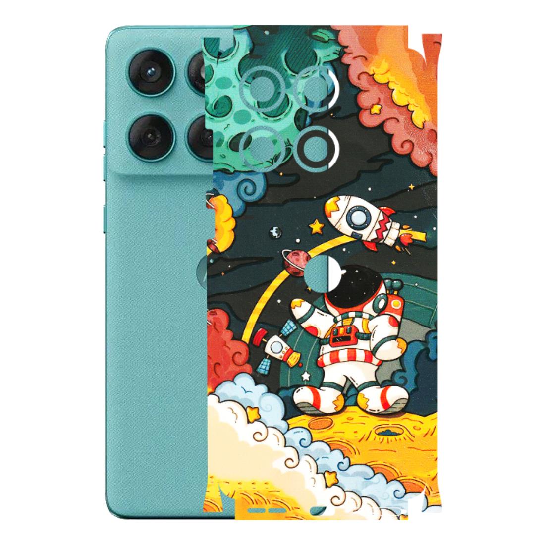 Motorola Phone Skins (All Models) - Astronauts & Spaceship - 3D Embossed Finish (L-145) Motorola Edge 60 Fusion (5G)