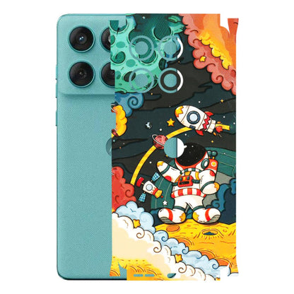 Motorola Phone Skins (All Models) - Astronauts & Spaceship - 3D Embossed Finish (L-145) Motorola Edge 60 Fusion (5G)
