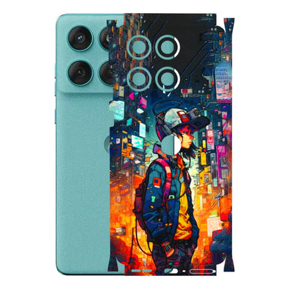 Motorola Phone Skins (All Models) - Street Anime Guy - 3D Embossed Finish (L-158) Motorola Edge 60 Fusion (5G)