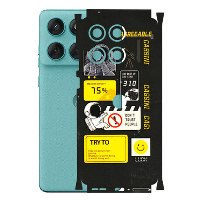 Motorola Phone Skins (All Models) - Black Cassini - 3D Embossed Finish (L-161) Motorola Edge 60 Fusion (5G)