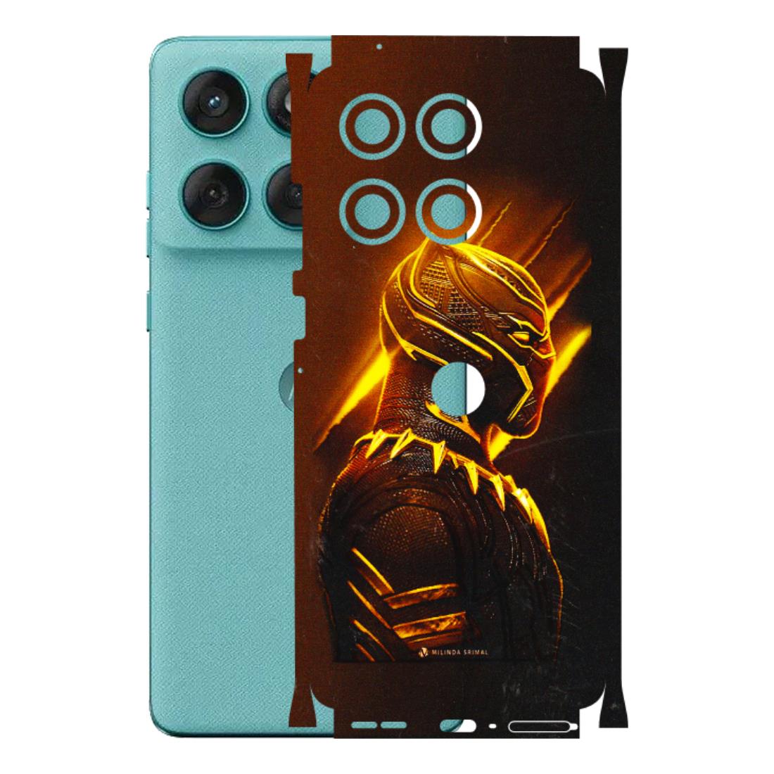 Motorola Phone Skins (All Models) - Gold Black Panther - 3D Embossed Finish (L-181) Motorola Edge 60 Fusion (5G)
