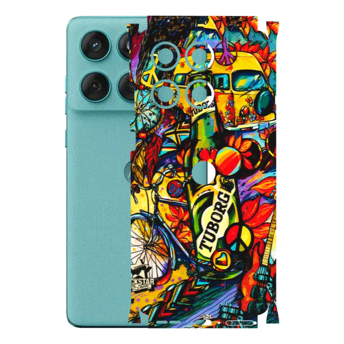 Motorola Phone Skins (All Models) - Cool Beer Bottle - 3D Embossed Finish (L-193) Motorola Edge 60 Fusion (5G)