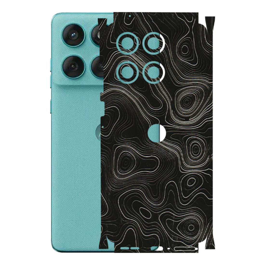Motorola Phone Skins (All Models) - Black Swirl - 3D Embossed Finish (L-196) Motorola Edge 60 Fusion (5G)