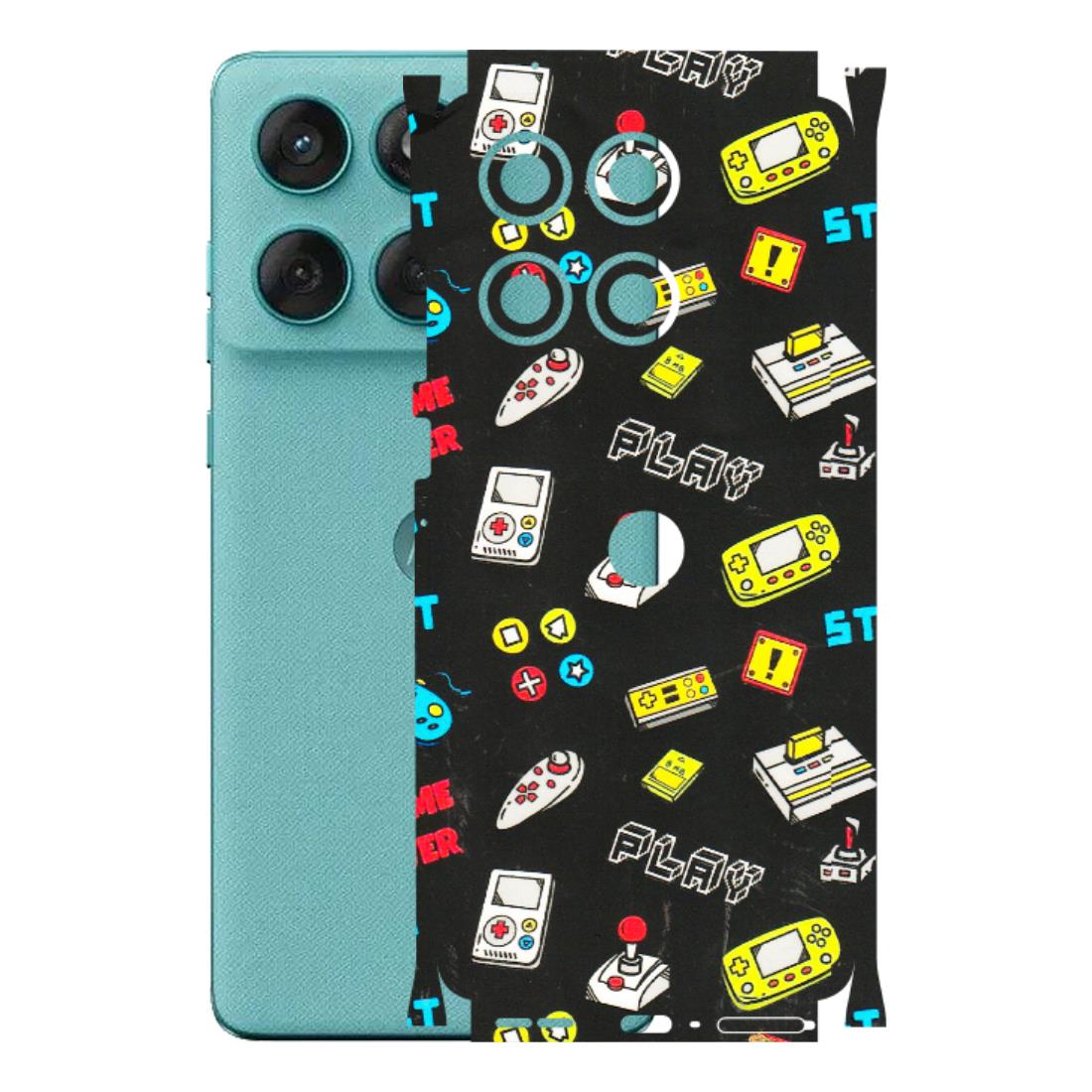 Motorola Phone Skins (All Models) - Gaming Doodles - 3D Embossed Finish (L-224) Motorola Edge 60 Fusion (5G)