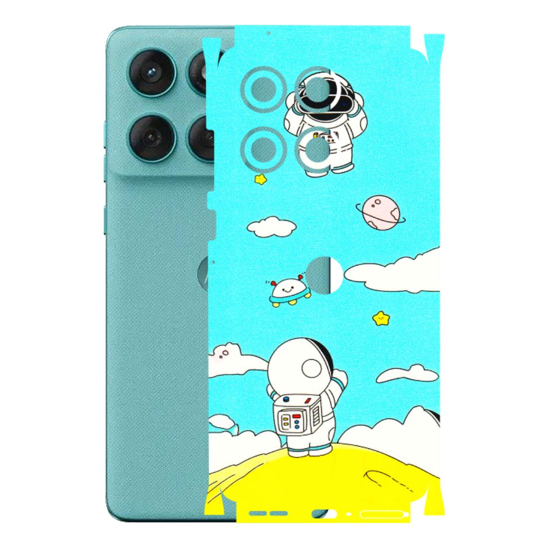 Motorola Phone Skins (All Models) - Blue Skies Astro Float - 3D Embossed Finish (L-230) Motorola Edge 60 Fusion (5G)