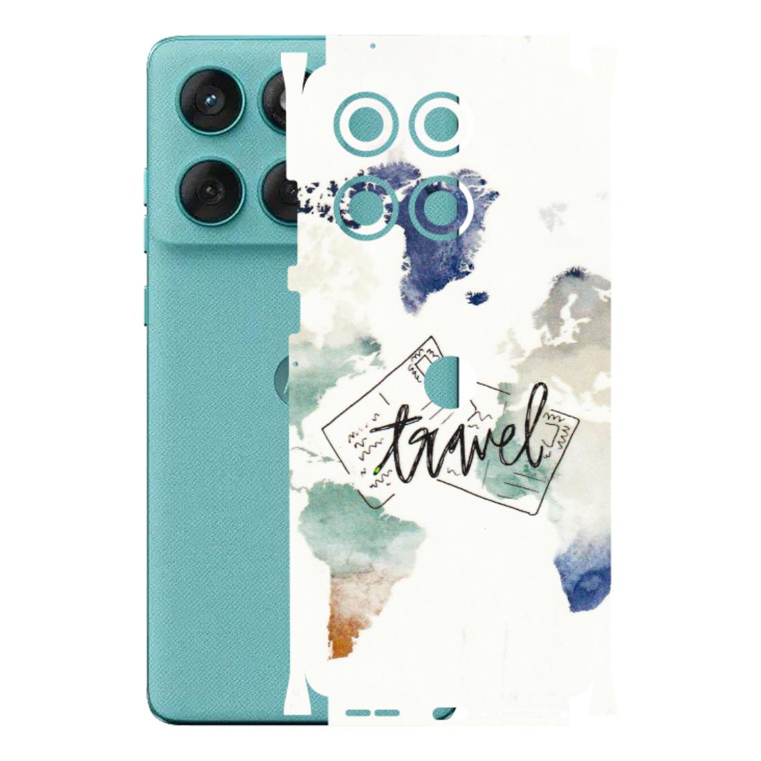 Motorola Phone Skins (All Models) - Travel The World - 3D Embossed Finish (L-232) Motorola Edge 60 Fusion (5G)