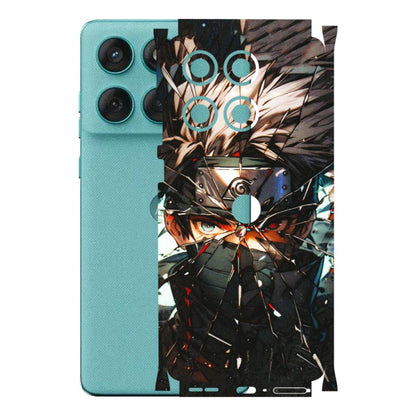 Motorola Phone Skins (All Models) - Kakashi Shattered Glass Effect - 3D Embossed Finish (L-237) Motorola Edge 60 Fusion (5G)