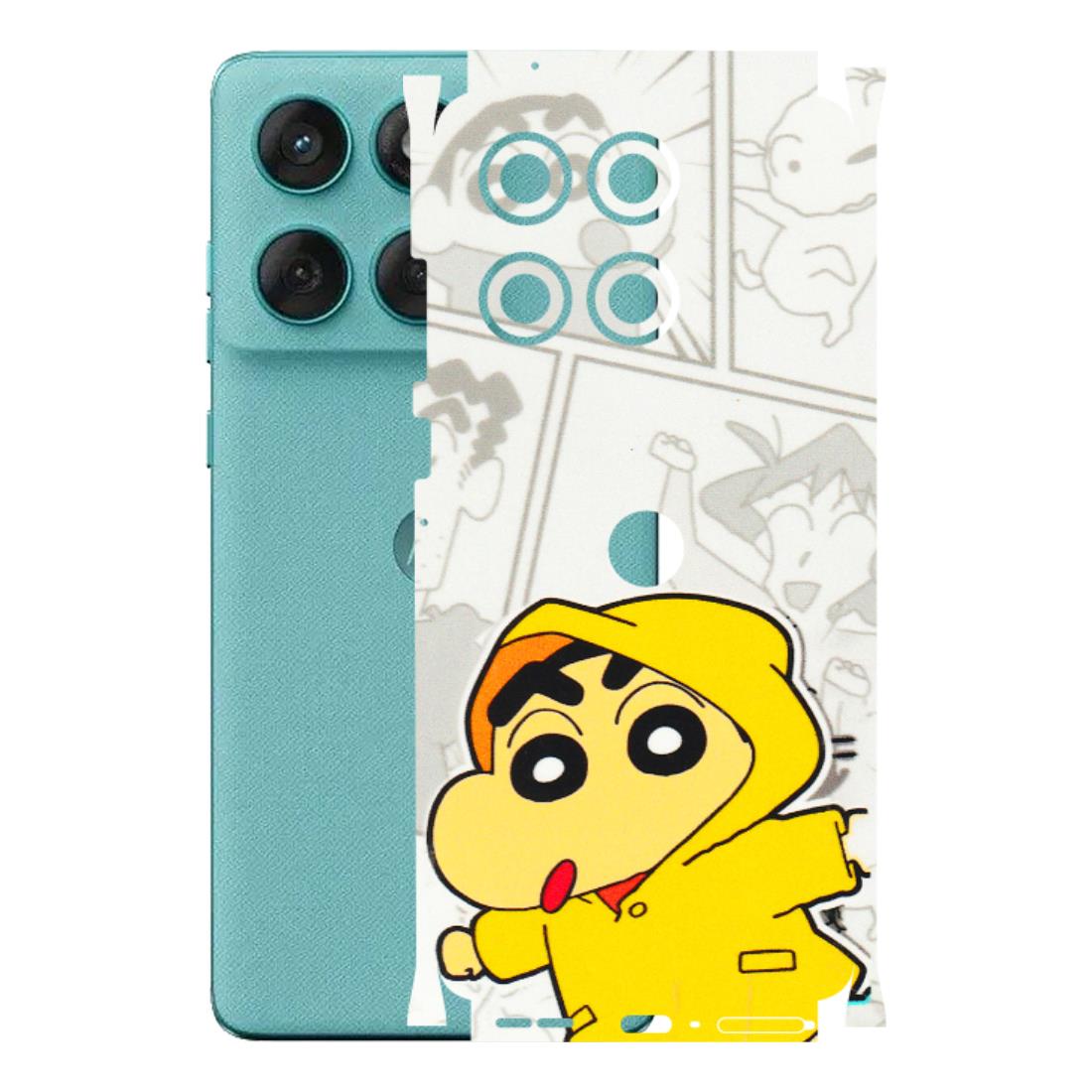 Motorola Phone Skins (All Models) - Yellow Shinchan Comic - 3D Embossed Finish (L-246) Motorola Edge 60 Fusion (5G)