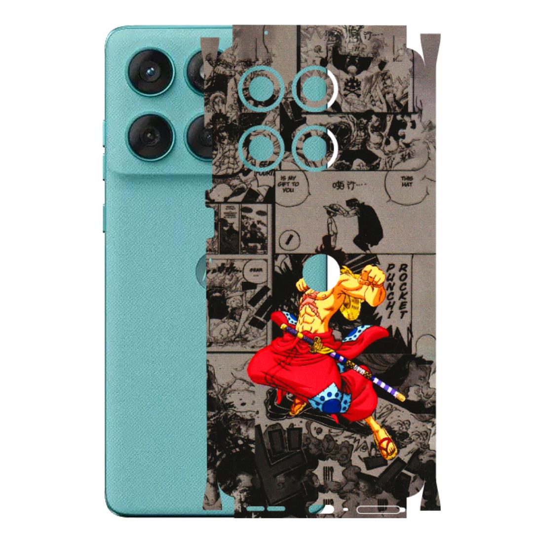 Motorola Phone Skins (All Models) - One Piece Rocket Punch Manga - 3D Embossed Finish (L-25) Motorola Edge 60 Fusion (5G)