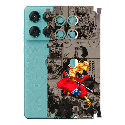 Motorola Phone Skins (All Models) - One Piece Rocket Punch Manga - 3D Embossed Finish (L-25) Motorola Edge 60 Fusion (5G)