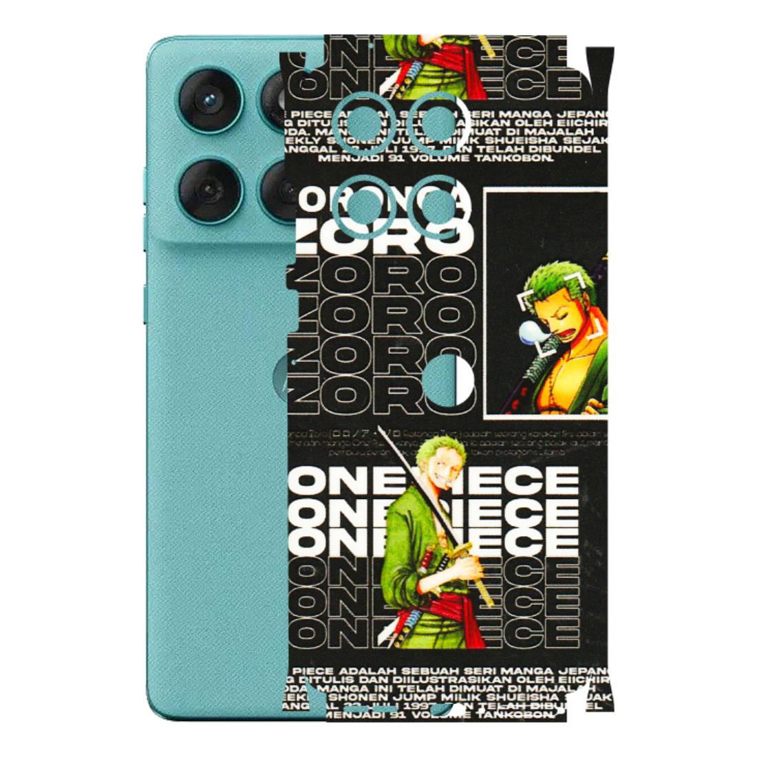 Motorola Phone Skins (All Models) - One Piece Zoro - 3D Embossed Finish (L-250) Motorola Edge 60 Fusion (5G)
