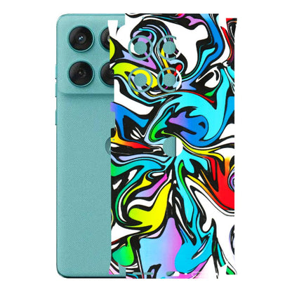 Motorola Phone Skins (All Models) - Abstract Colour Paints - 3D Embossed Finish (L-271) Motorola Edge 60 Fusion (5G)