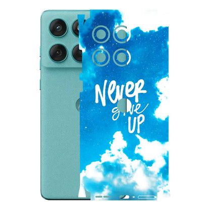 Motorola Phone Skins (All Models) - Never Give Up - 3D Embossed Finish (L-279) Motorola Edge 60 Fusion (5G)