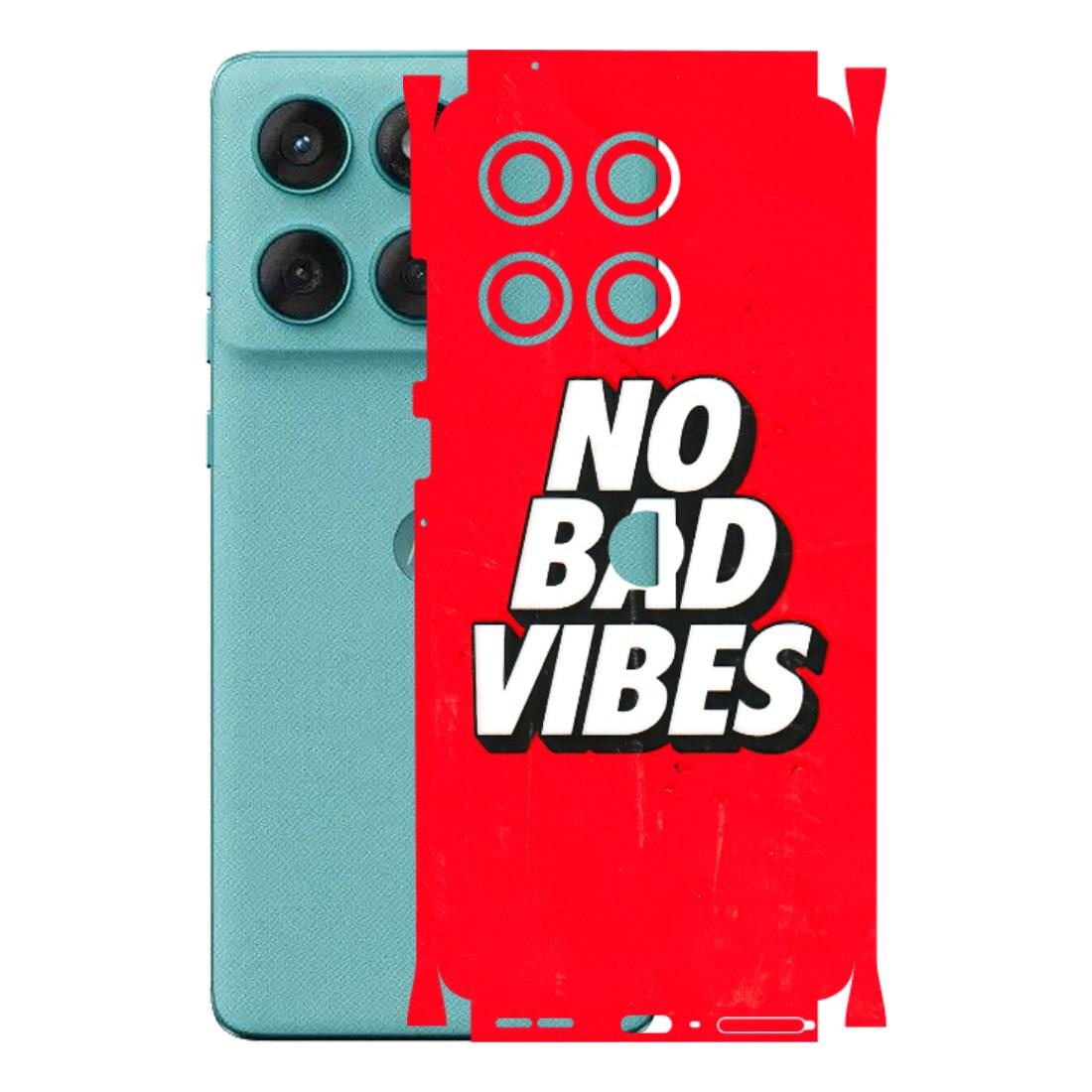 Motorola Phone Skins (All Models) - No Bad Vibes - 3D Embossed Finish (L-280) Motorola Edge 60 Fusion (5G)