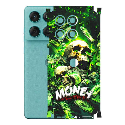 Motorola Phone Skins (All Models) - Skull Money - 3D Embossed Finish (L-303) Motorola Edge 60 Fusion (5G)