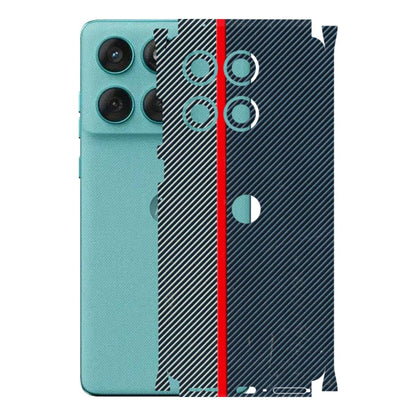Motorola Phone Skins (All Models) - Blue Sober Lines - 3D Embossed Finish (L-305) Motorola Edge 60 Fusion (5G)