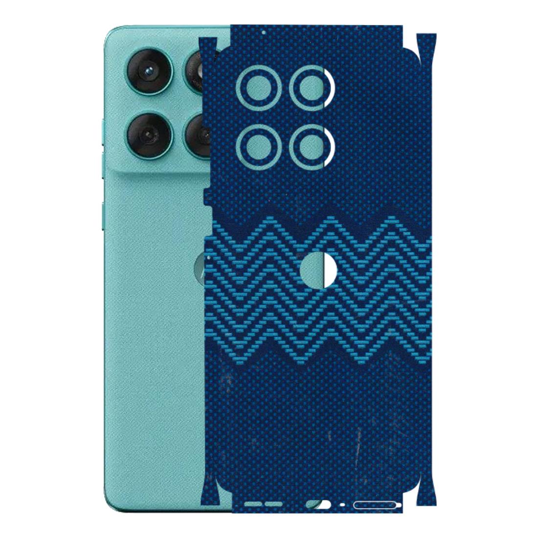 Motorola Phone Skins (All Models) - Blue Sober Waves - 3D Embossed Finish (L-306) Motorola Edge 60 Fusion (5G)