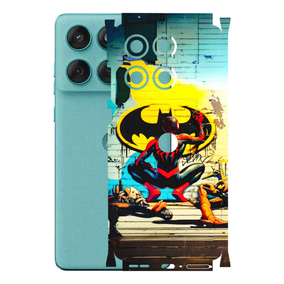 Motorola Phone Skins (All Models) - New Spiderman Bat Logo - 3D Embossed Finish (L-309) Motorola Edge 60 Fusion (5G)