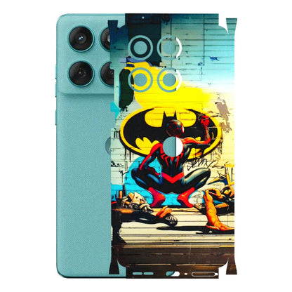 Motorola Phone Skins (All Models) - New Spiderman Bat Logo - 3D Embossed Finish (L-309) Motorola Edge 60 Fusion (5G)
