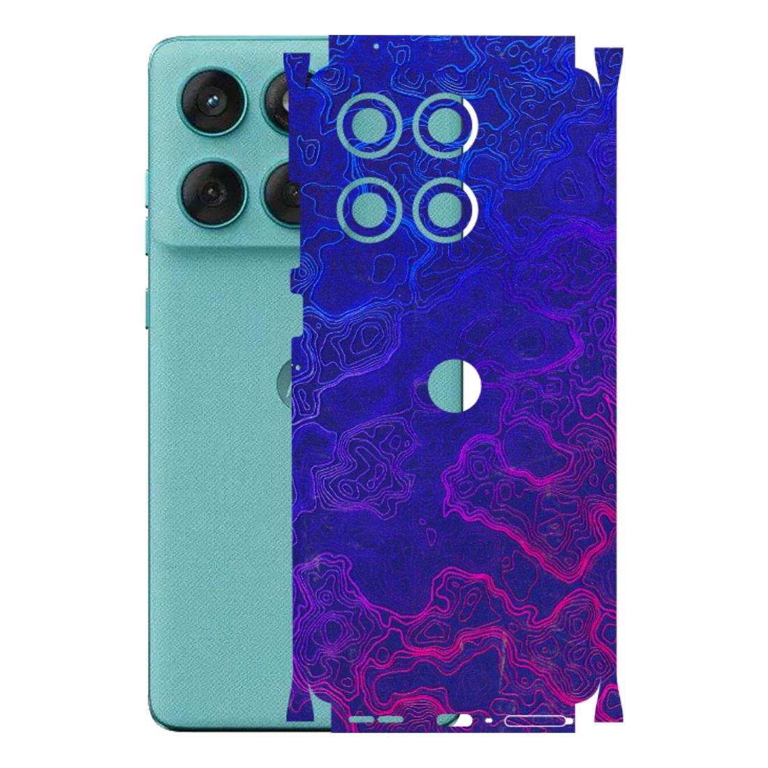 Motorola Phone Skins (All Models) - Purple Ripples Swirl - 3D Embossed Finish (L-314) Motorola Edge 60 Fusion (5G)
