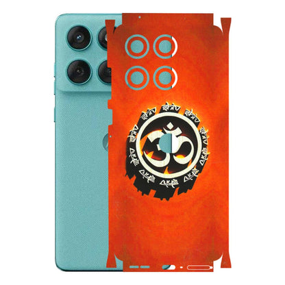 Motorola Phone Skins (All Models) - Aum Shiv Orange - 3D Embossed Finish (L-32) Motorola Edge 60 Fusion (5G)