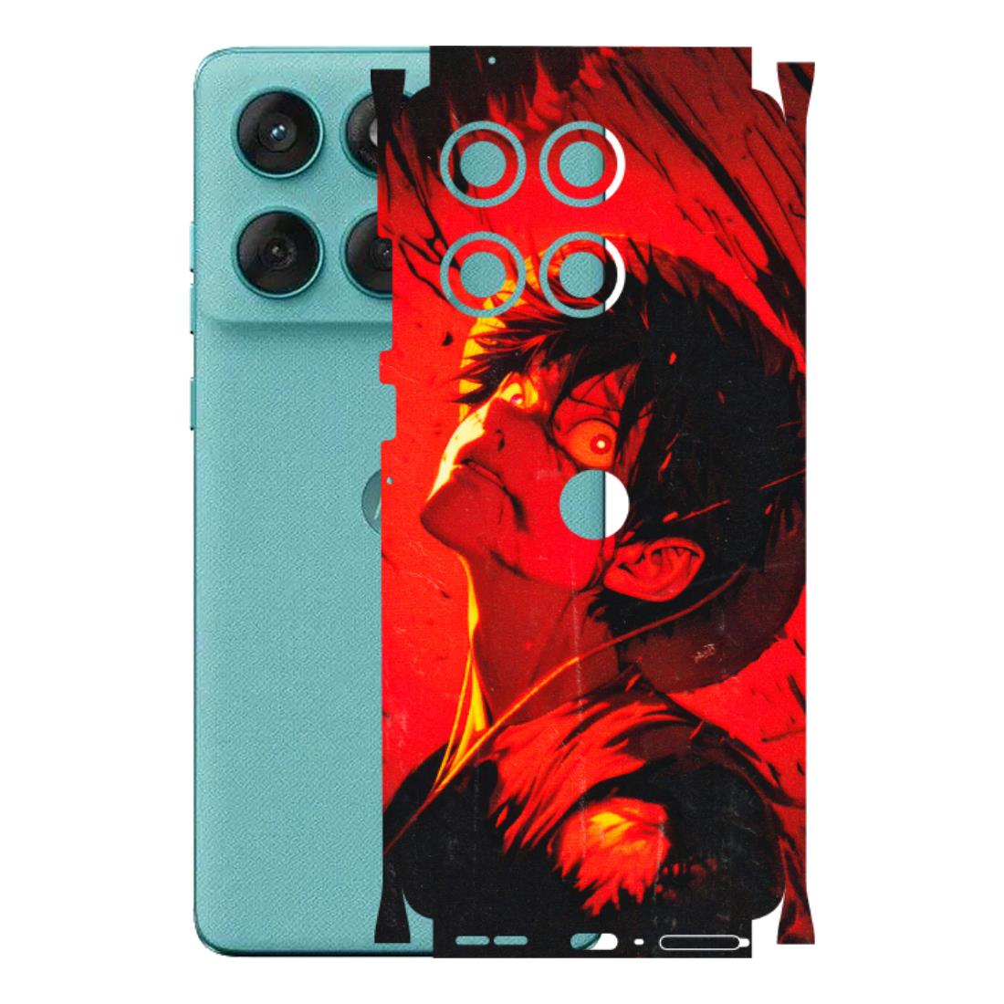 Motorola Phone Skins (All Models) - D.Luffy Power Up One Piece Anime - 3D Embossed Finish (L-326) Motorola Edge 60 Fusion (5G)