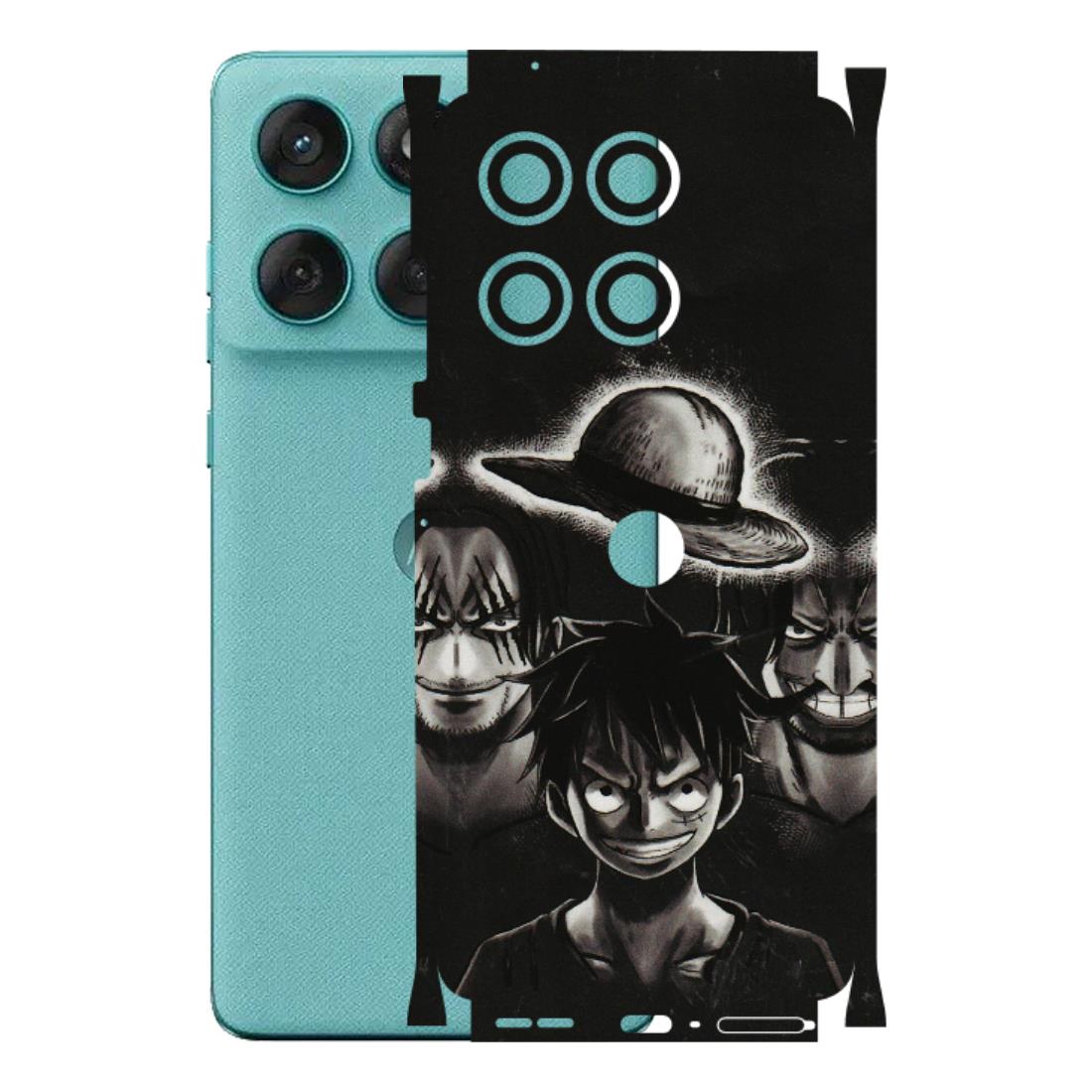 Motorola Phone Skins (All Models) - Black Luffy Hat - 3D Embossed Finish (L-57) Motorola Edge 60 Fusion (5G)