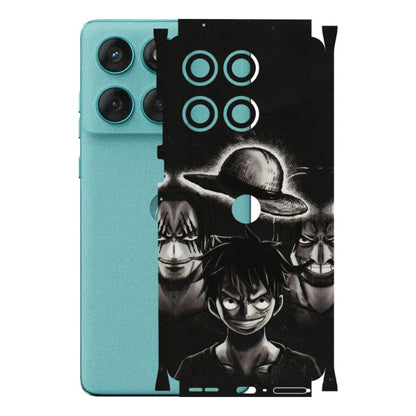 Motorola Phone Skins (All Models) - Black Luffy Hat - 3D Embossed Finish (L-57) Motorola Edge 60 Fusion (5G)