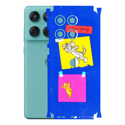 Motorola Phone Skins (All Models) - Tom N Jerry Sticky Notes - 3D Embossed Finish (L-88) Motorola Edge 60 Fusion (5G)