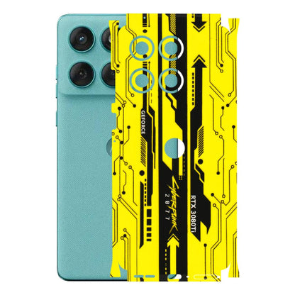 Motorola Phone Skins (All Models) - Yellow Cyberpunk - 3D Embossed Finish (L-93) Motorola Edge 60 Fusion (5G)