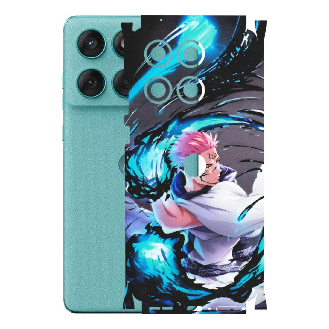 Motorola Phone Skins (All Models) - New Jujutsu Kaisen Grey Blue Anime - Matte Finish (M-127) Motorola Edge 60 Fusion (5G)