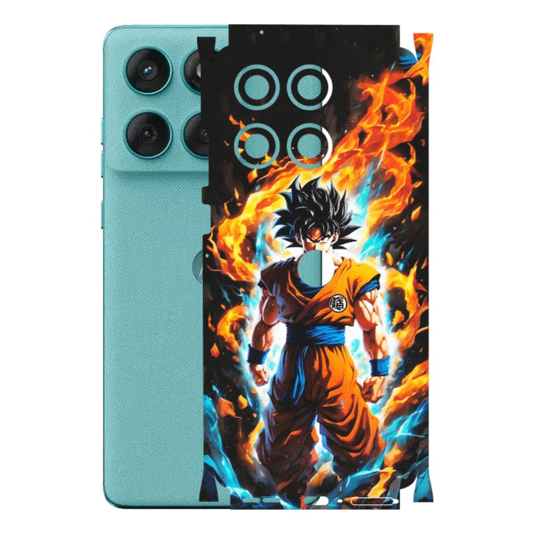 Motorola Phone Skins (All Models) - Goku Transformation Anime - Matte Finish (M-159) Motorola Edge 60 Fusion (5G)