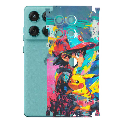 Motorola Phone Skins (All Models) - Ash & Pikachu - Matte Finish (M-26) Motorola Edge 60 Fusion (5G)
