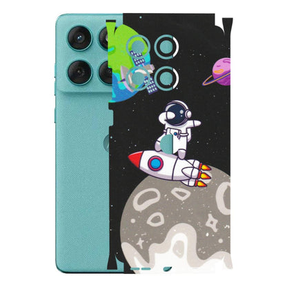 Motorola Phone Skins (All Models) - Astronaut Vibing Toon Running - Matte Finish (M-39) Motorola Edge 60 Fusion (5G)