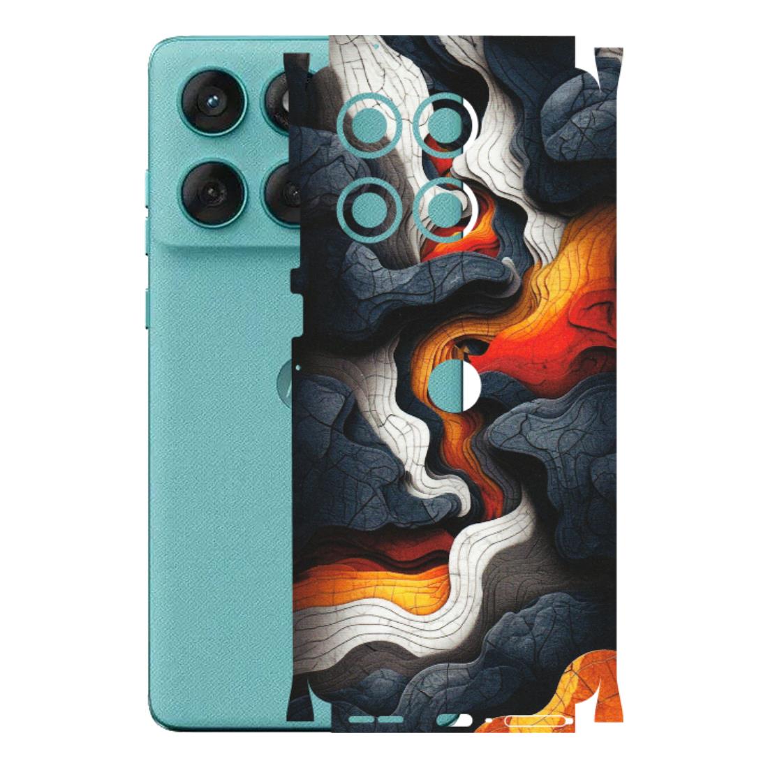 Motorola Phone Skins (All Models) - Abstract Volcanic Layers - Matte Finish (M-52) Motorola Edge 60 Fusion (5G)