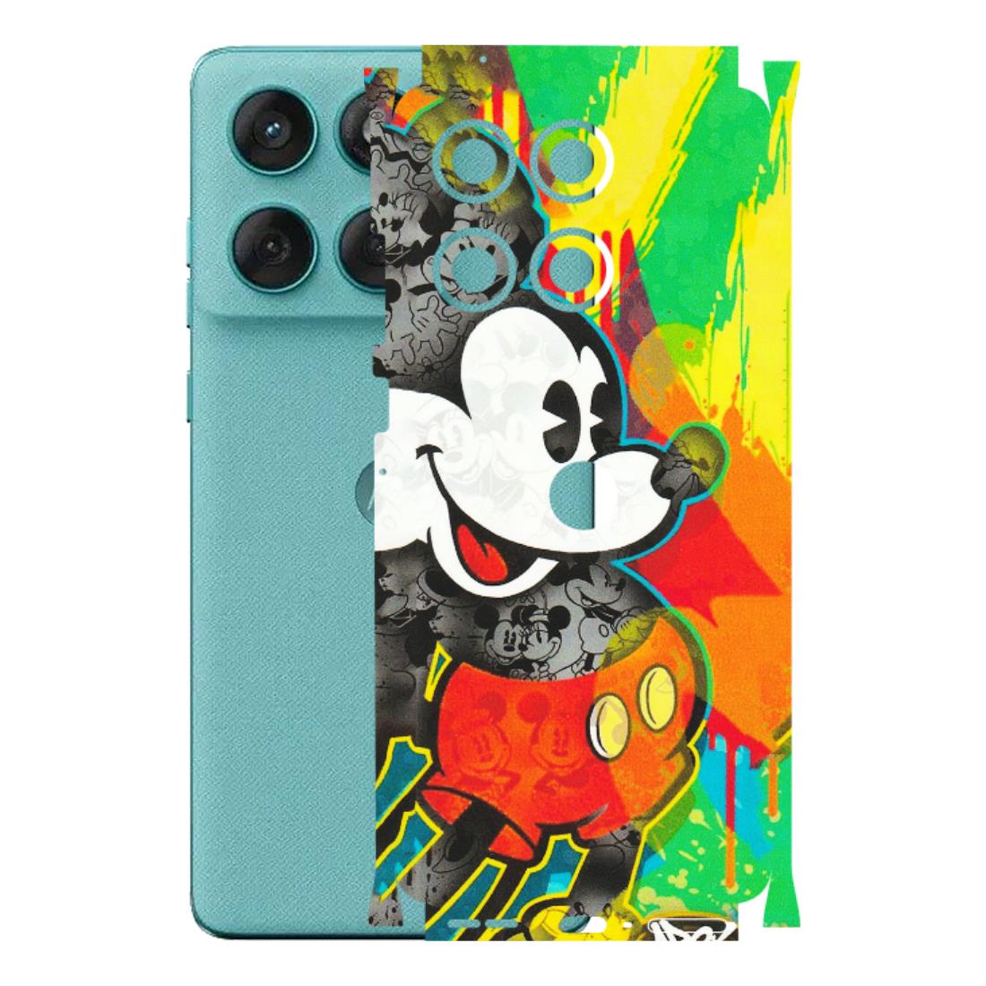 Motorola Phone Skins (All Models) - Multiple Mickey With Colourful Texture - Matte Finish (M-84) Motorola Edge 60 Fusion (5G)