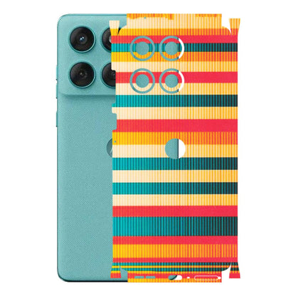 Motorola Phone Skins (All Models) - Colourful Stripes Soothing Effect - Matte Finish (M-86) Motorola Edge 60 Fusion (5G)