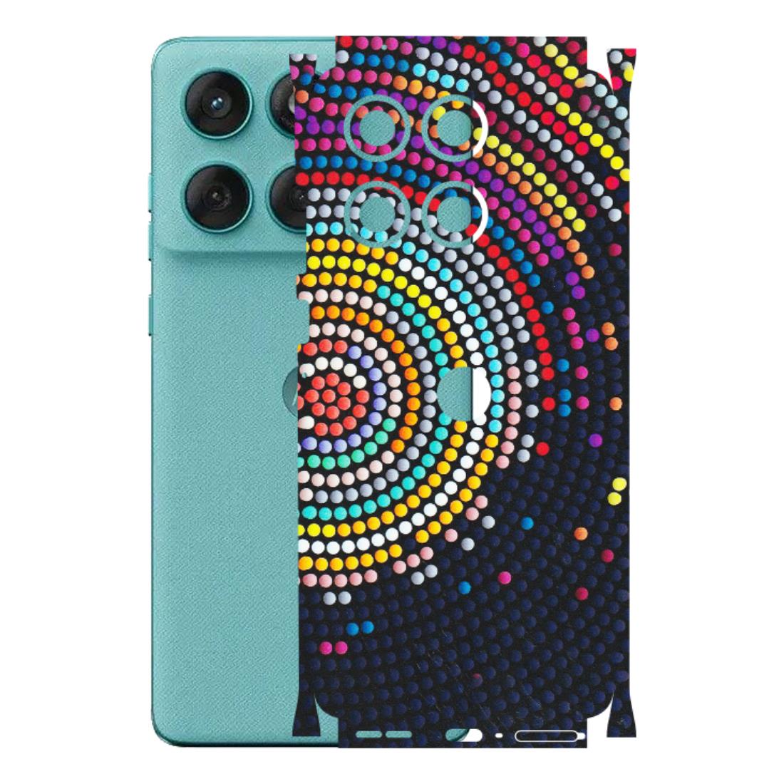 Motorola Phone Skins (All Models) - Rainbow Dot Mandala - Matte Finish (M-97) Motorola Edge 60 Fusion (5G)