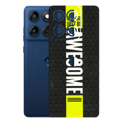 Motorola Phone Skins (All Models) - Just Be Awesome - 3D Embossed Finish (L-101) Motorola Edge 60