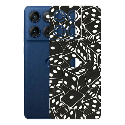 Motorola Phone Skins (All Models) - Big Black Dices - 3D Embossed Finish (L-106) Motorola Edge 60