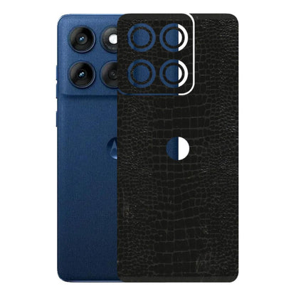 Motorola Phone Skins (All Models) - Snake Leather Black - 3D Embossed Finish (L-107) Motorola Edge 60