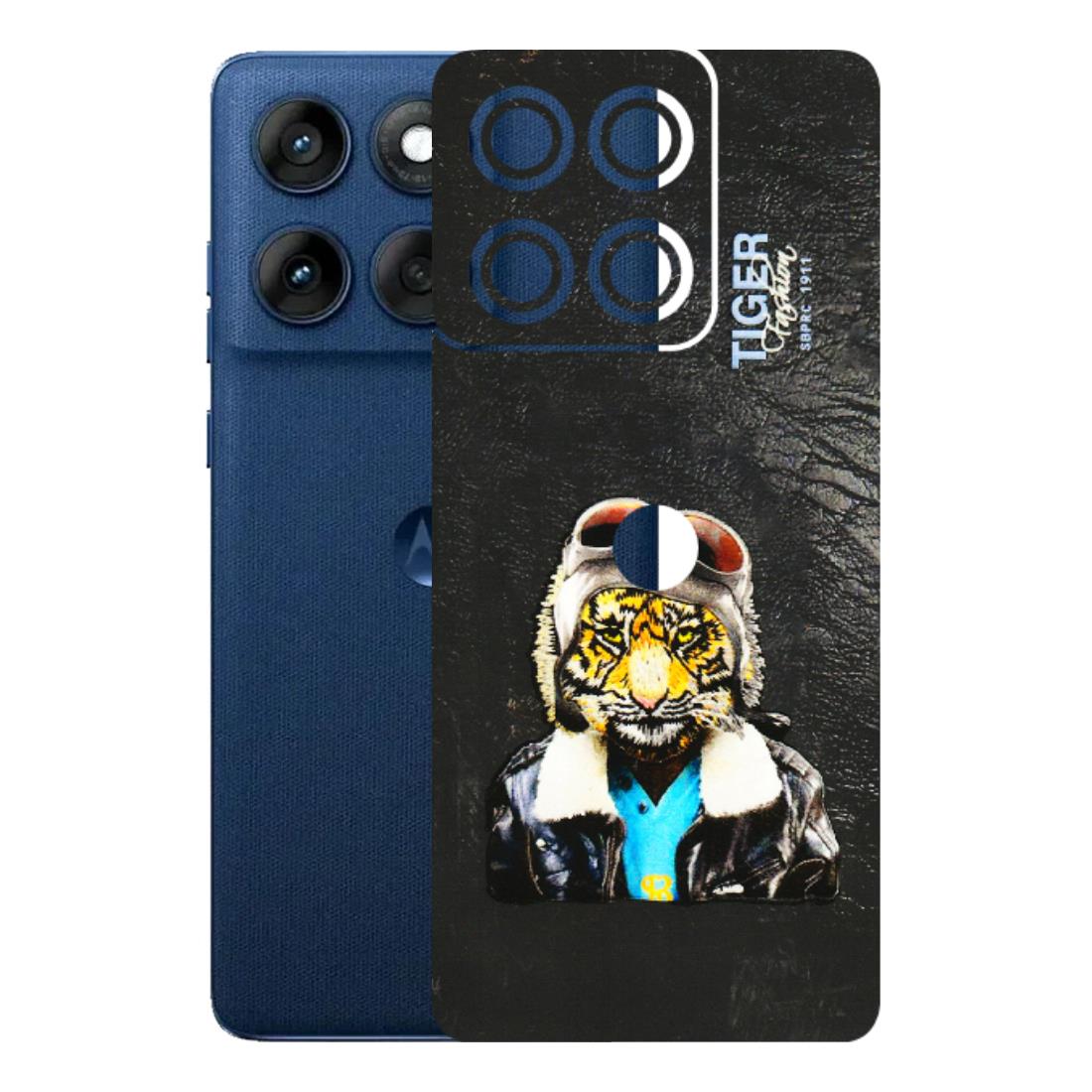 Motorola Phone Skins (All Models) - Rider Tiger - 3D Embossed Finish (L-113) Motorola Edge 60
